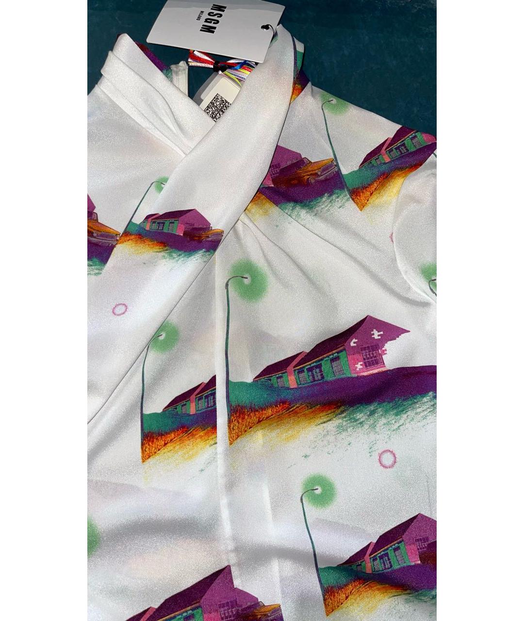 MSGM Белая полиэстеровая блузы, фото 3