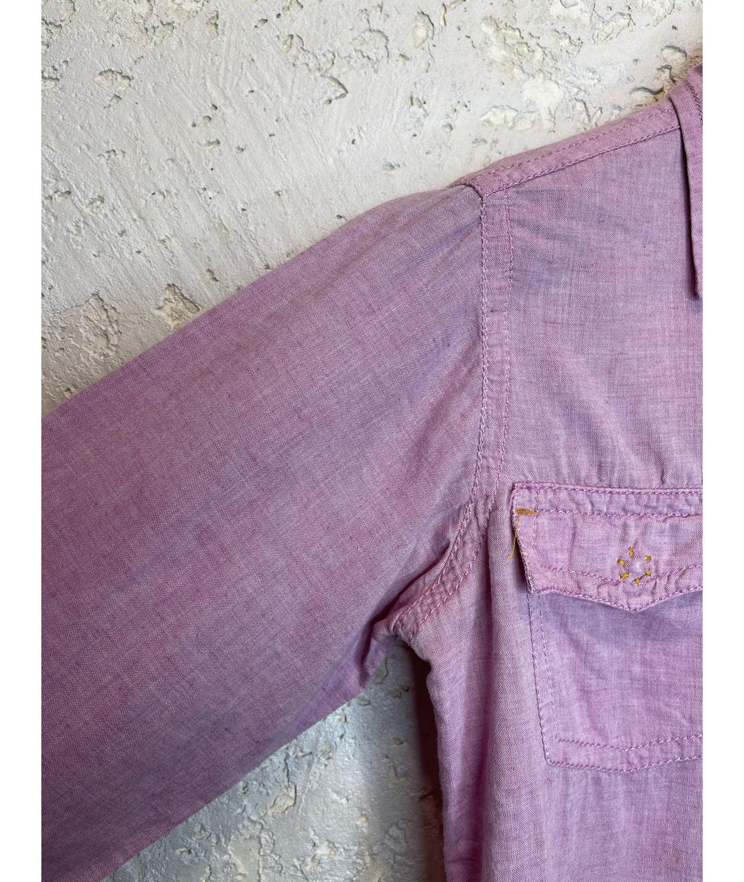 DSQUARED2 Фиолетовая льняная кэжуал рубашка, фото 4