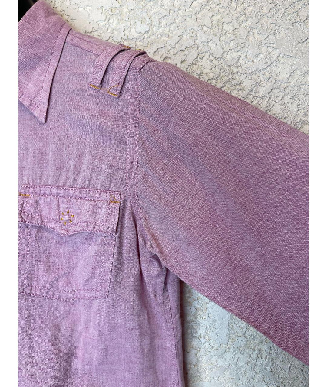 DSQUARED2 Фиолетовая льняная кэжуал рубашка, фото 7