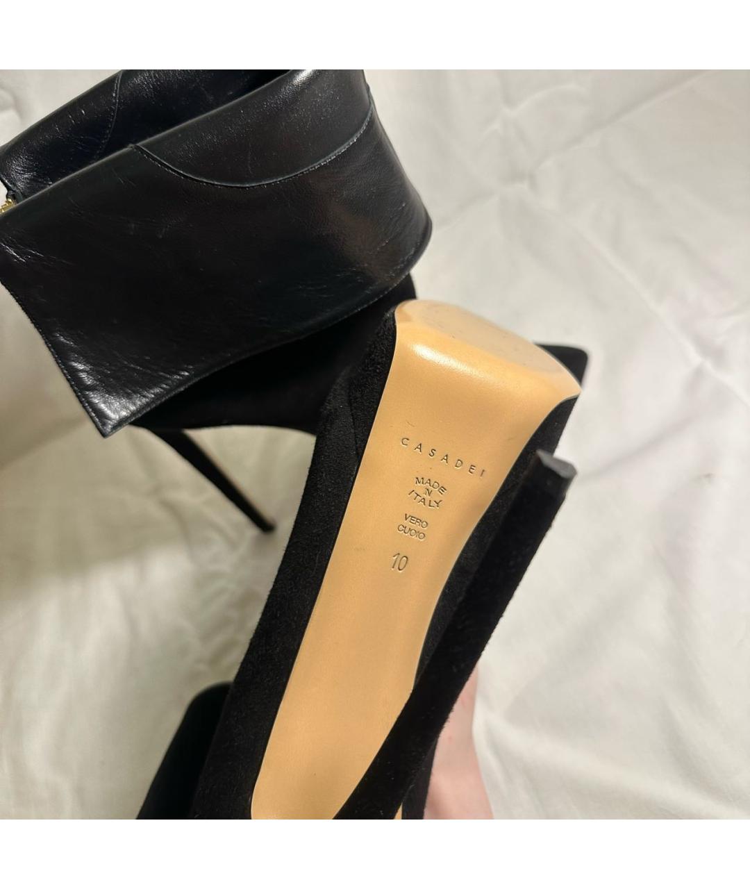 CASADEI Черные замшевые ботфорты, фото 5