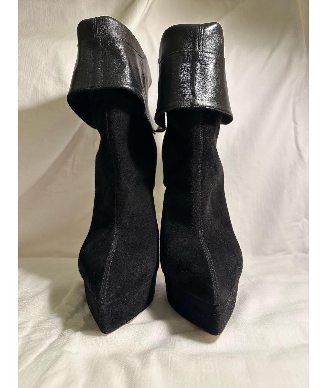 CASADEI Черные замшевые ботфорты, фото 2