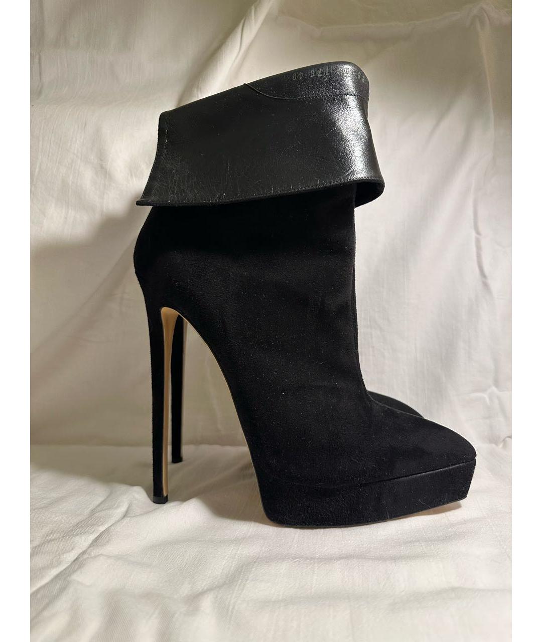 CASADEI Черные замшевые ботфорты, фото 8