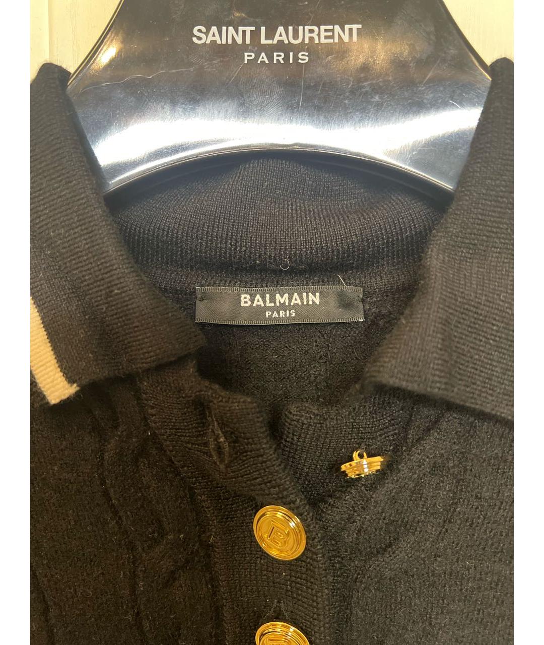 BALMAIN Черный шерстяной джемпер / свитер, фото 3