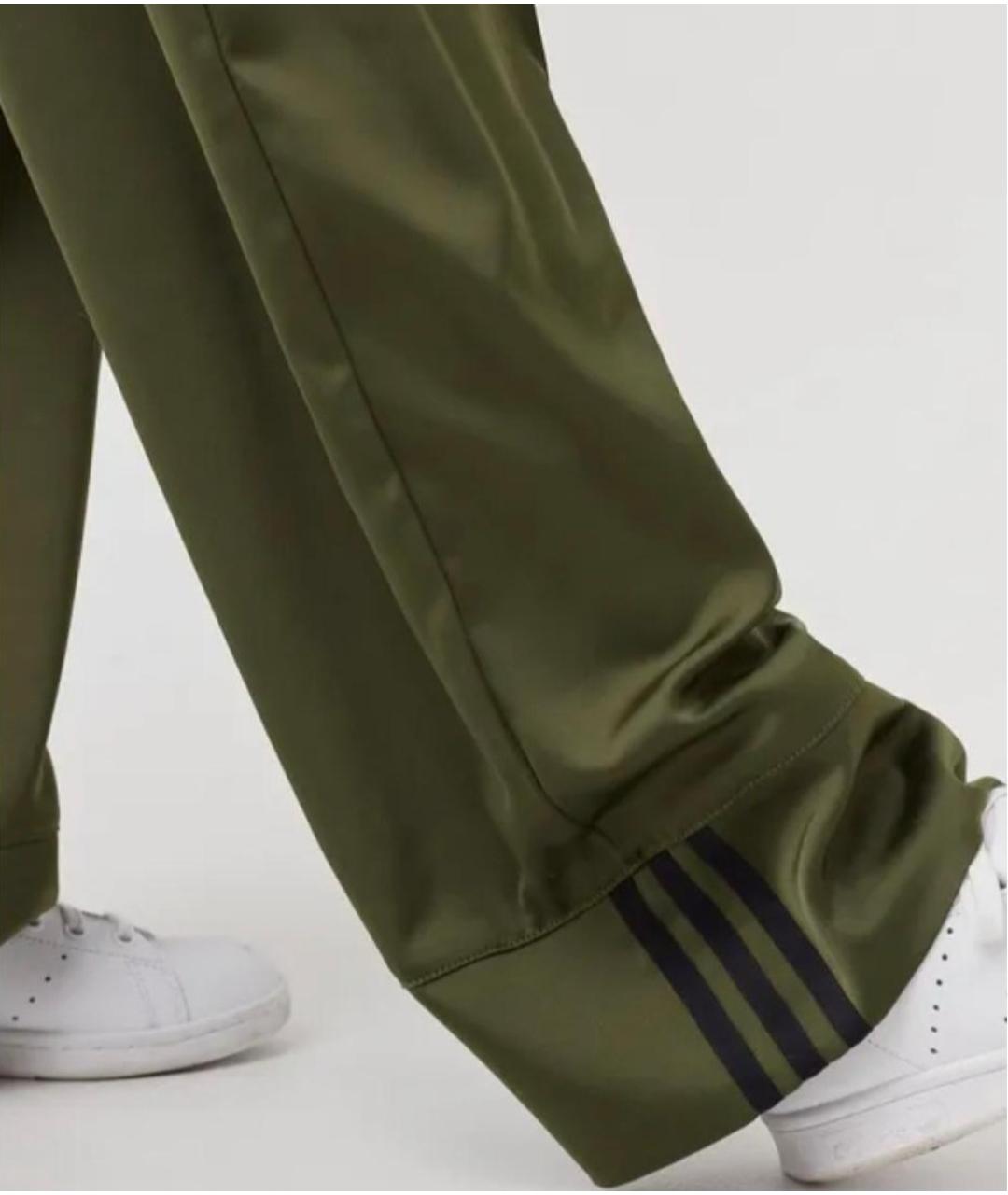ADIDAS Зеленые полиэстеровые брюки широкие, фото 4