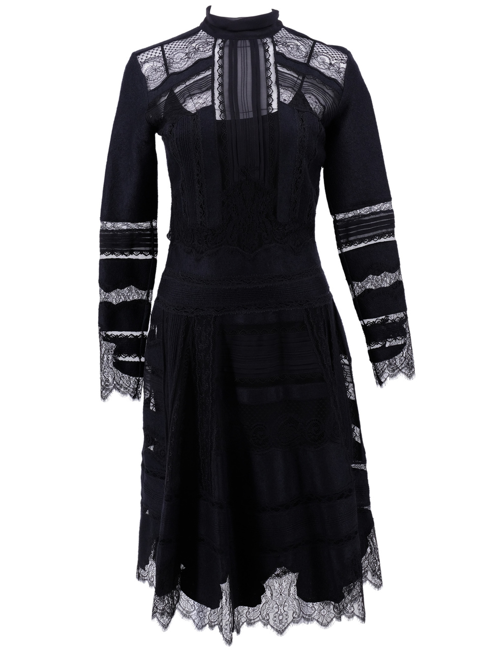 ERMANNO SCERVINO Черное кашемировое повседневное платье, фото 1