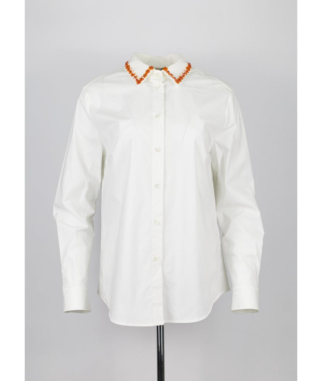 ESCADA Белая хлопко-эластановая рубашка, фото 5