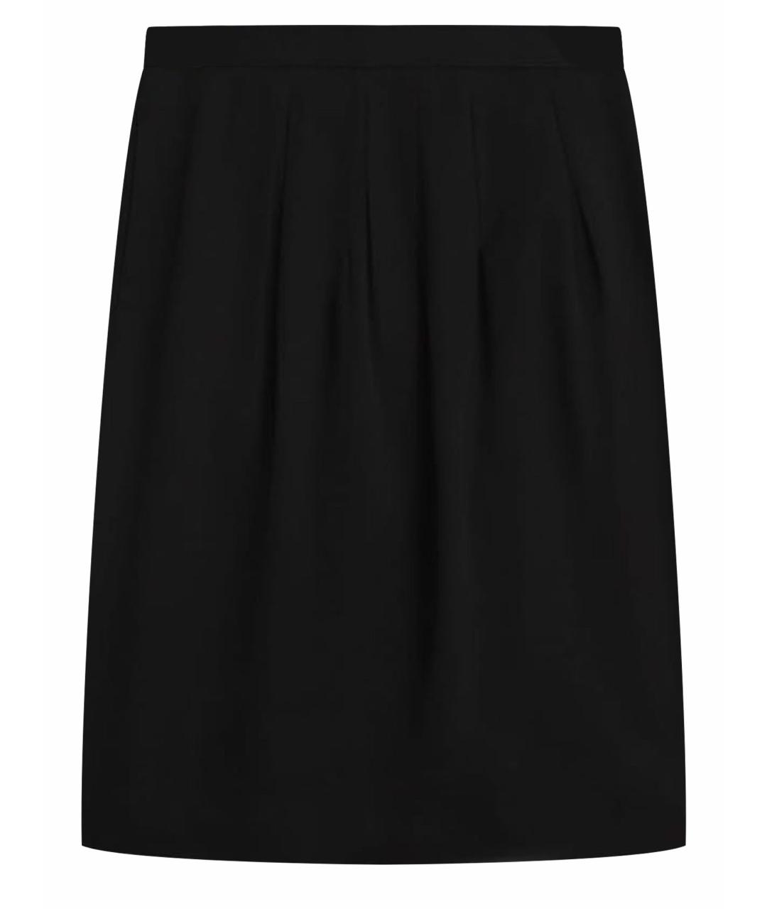 LORO PIANA Черная шерстяная юбка мини, фото 1