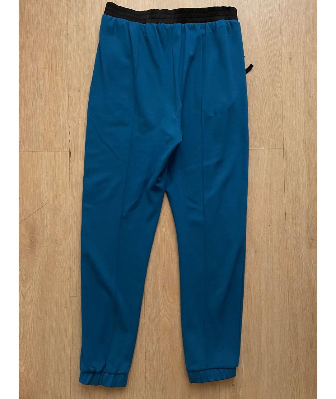 NUDE Синие вискозные брюки узкие, фото 2
