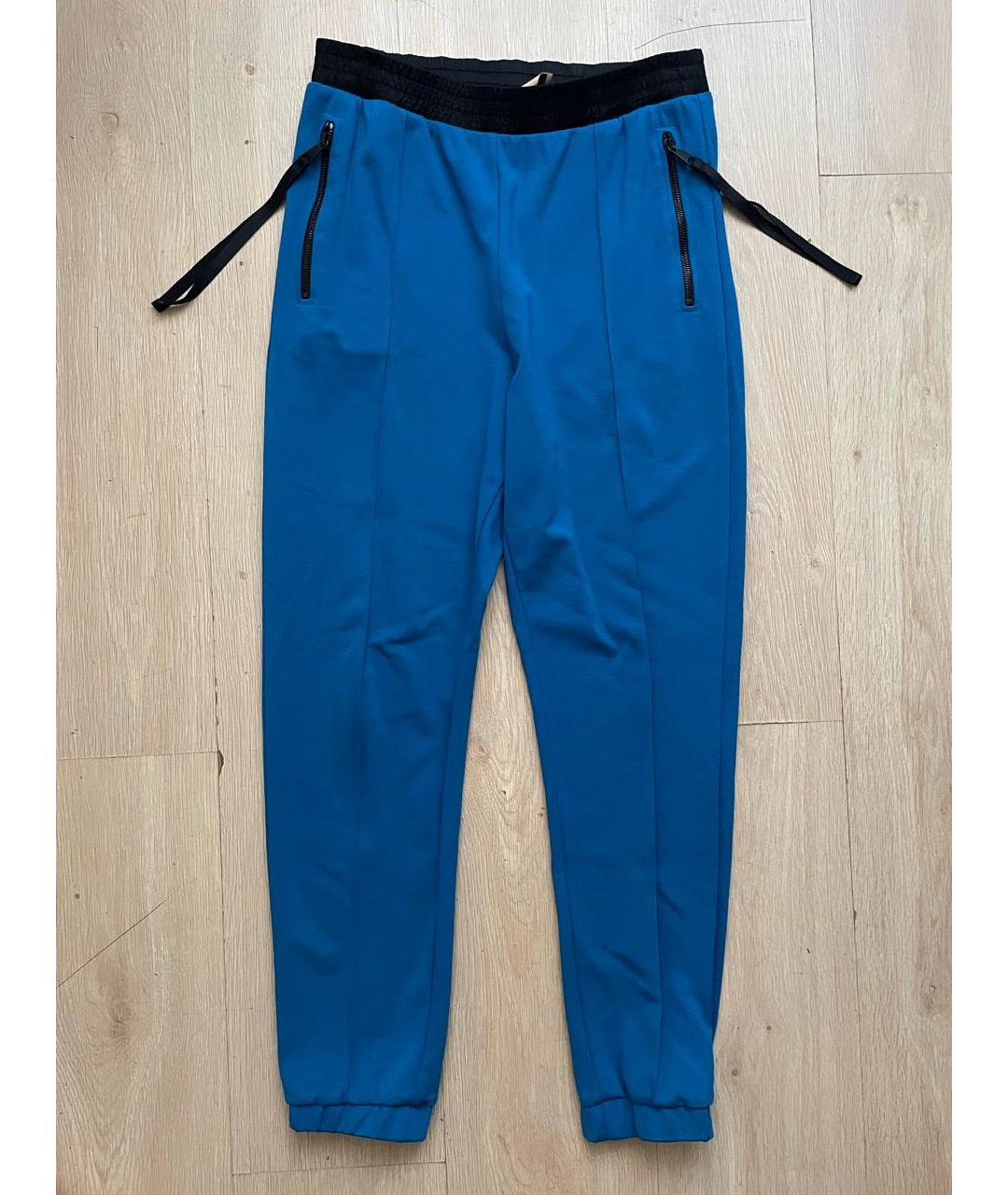 NUDE Синие вискозные брюки узкие, фото 6