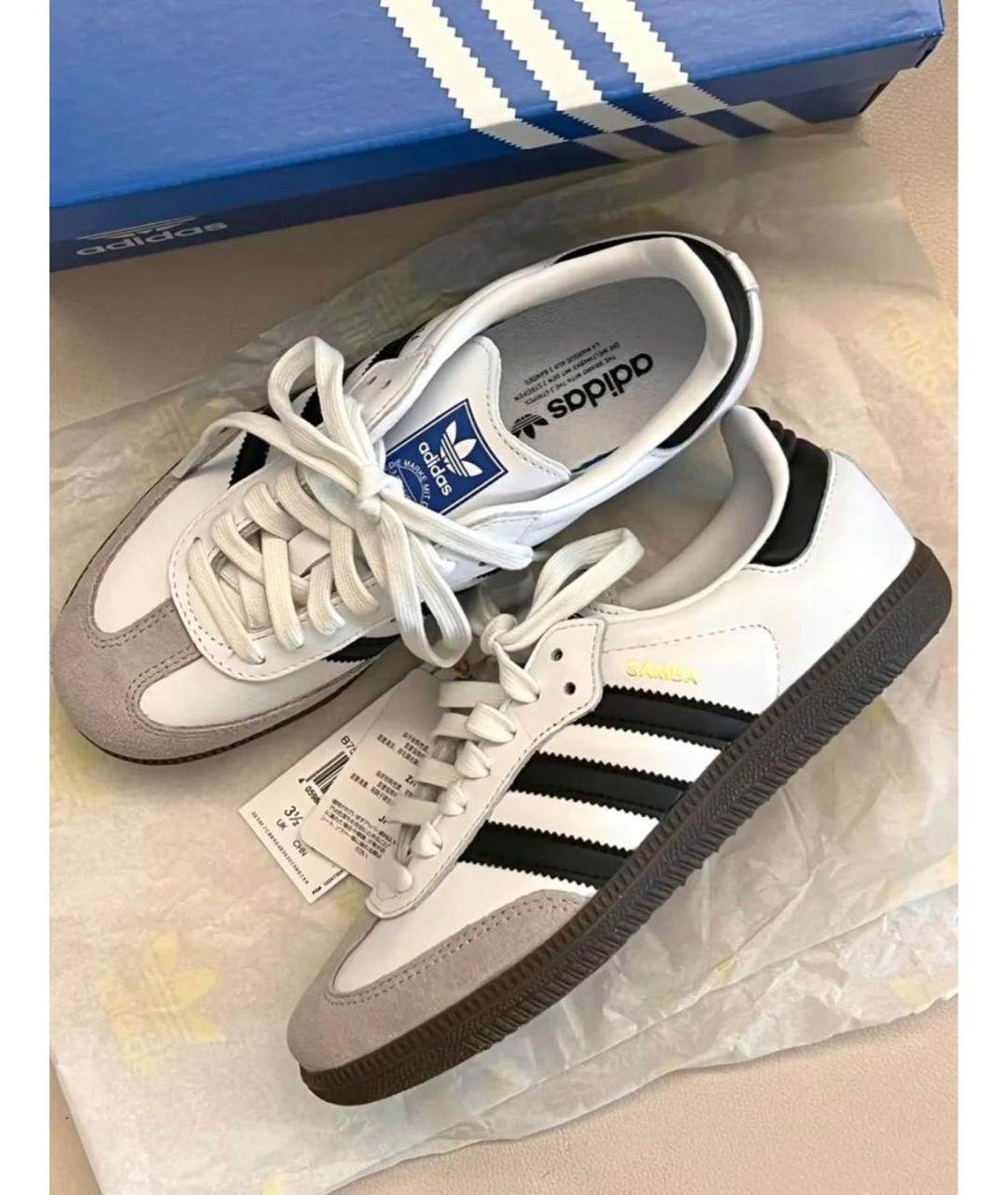 ADIDAS Белые кожаные кеды, фото 4