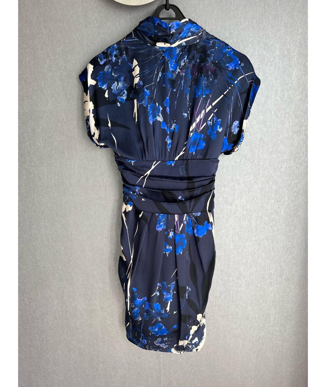 Celyn B Темно-синее шелковое повседневное платье, фото 2