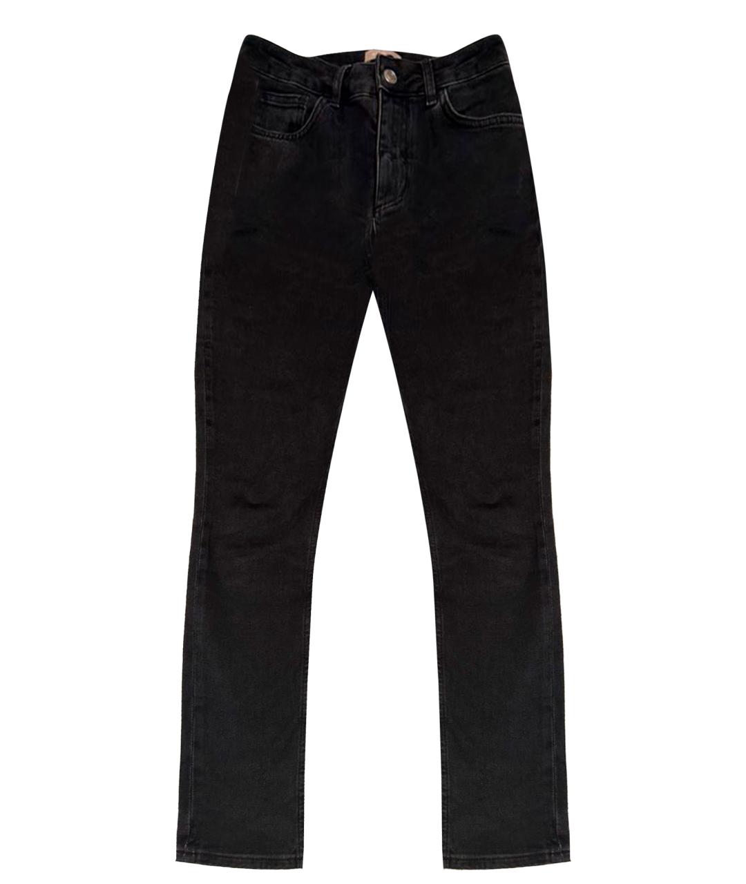12 STOREEZ Черные хлопковые джинсы слим, фото 1