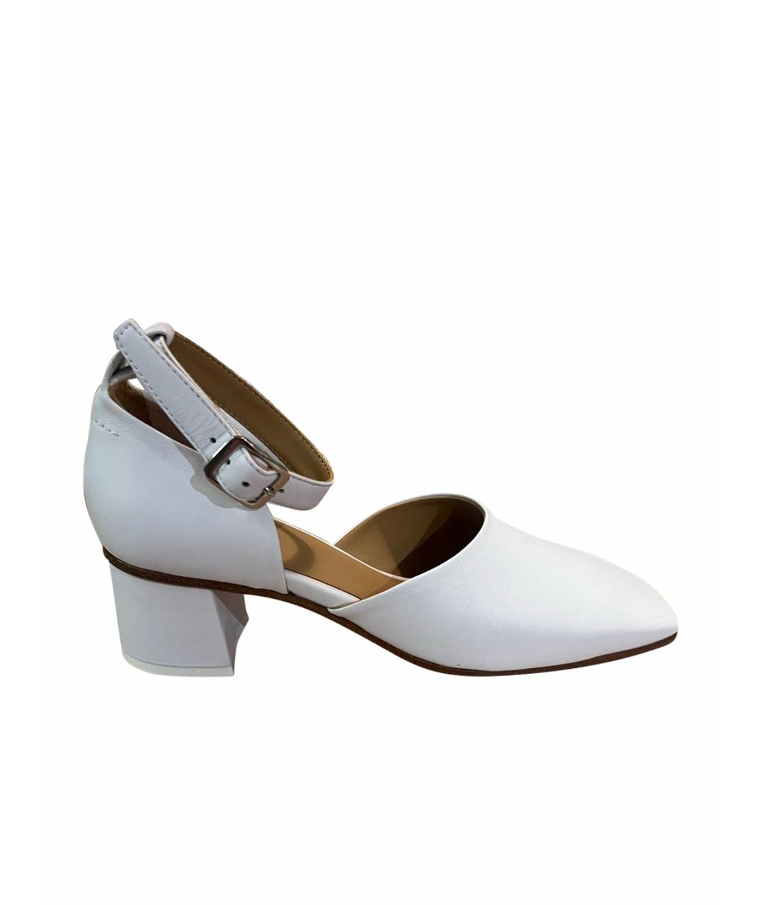 MM6 MAISON MARGIELA Белые кожаные туфли, фото 1