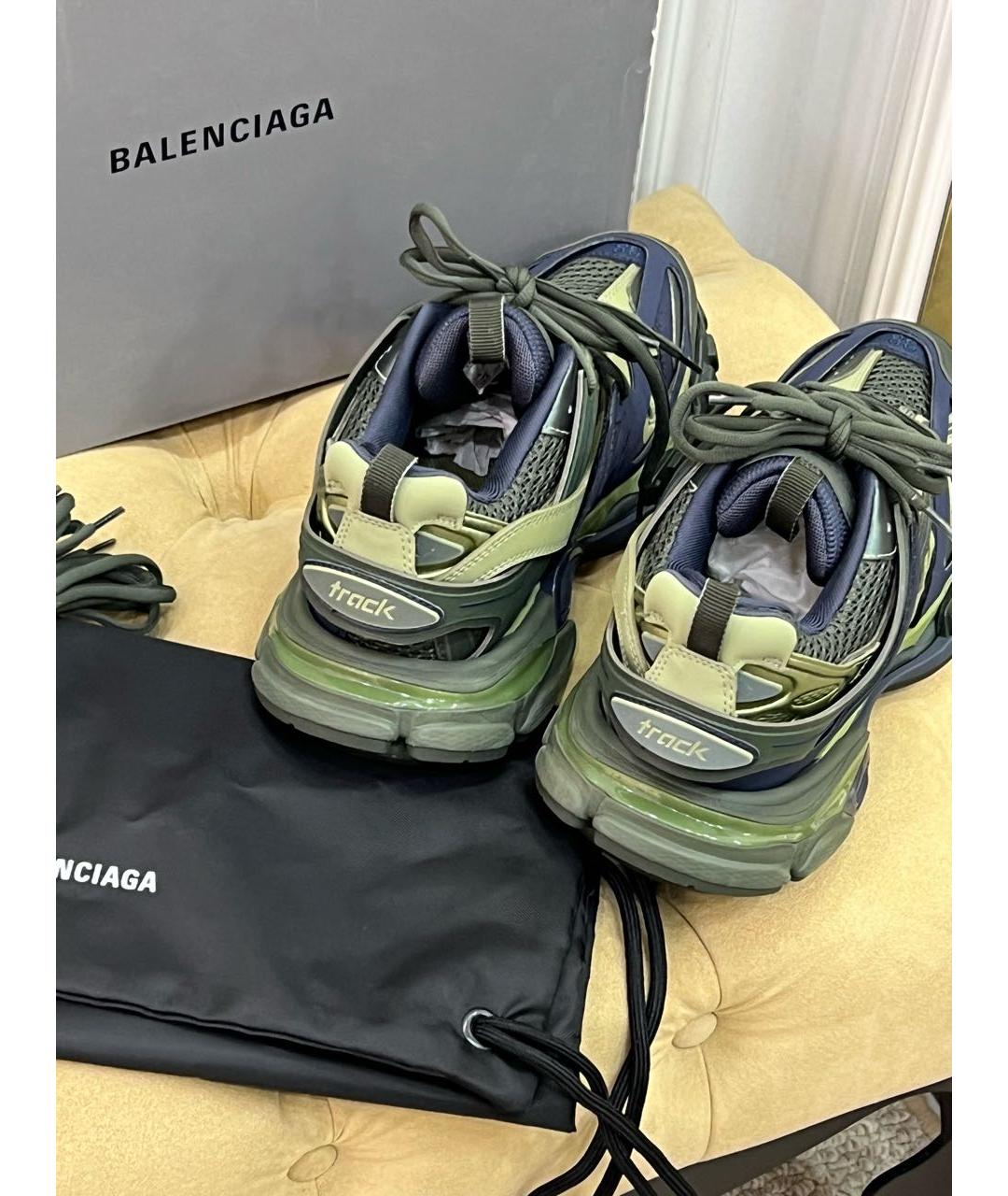 BALENCIAGA Зеленые кожаные кроссовки, фото 8