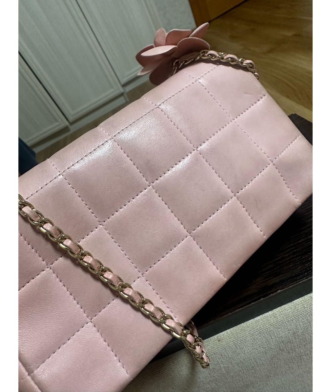 CHANEL PRE-OWNED Розовая кожаная сумка через плечо, фото 4