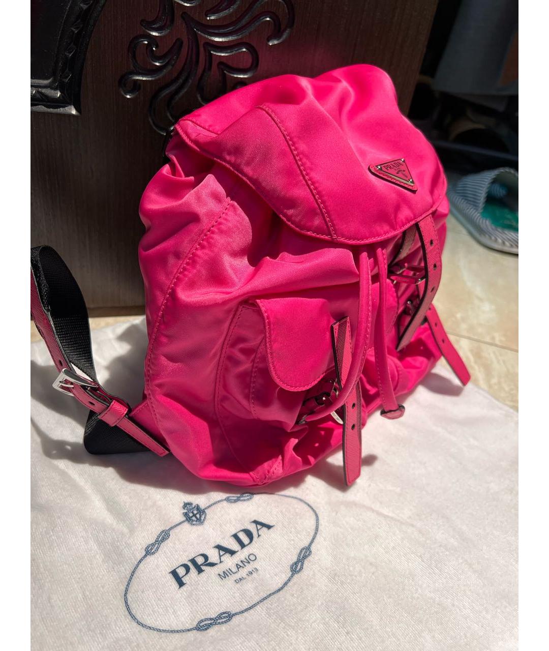 PRADA Розовый рюкзак, фото 2