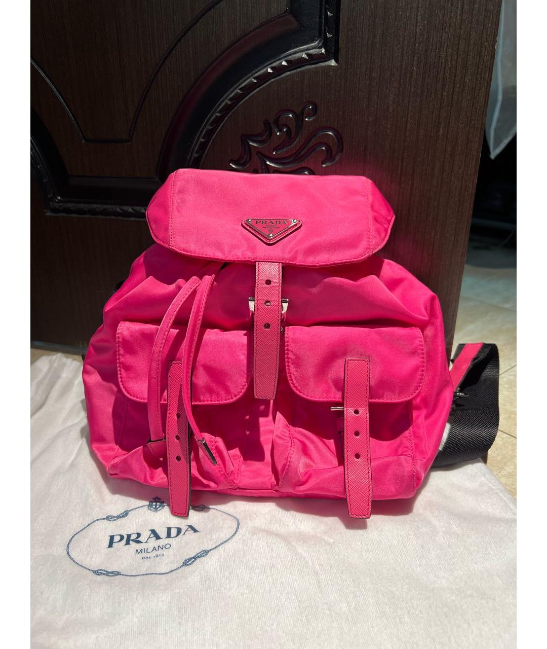 PRADA Розовый рюкзак, фото 5