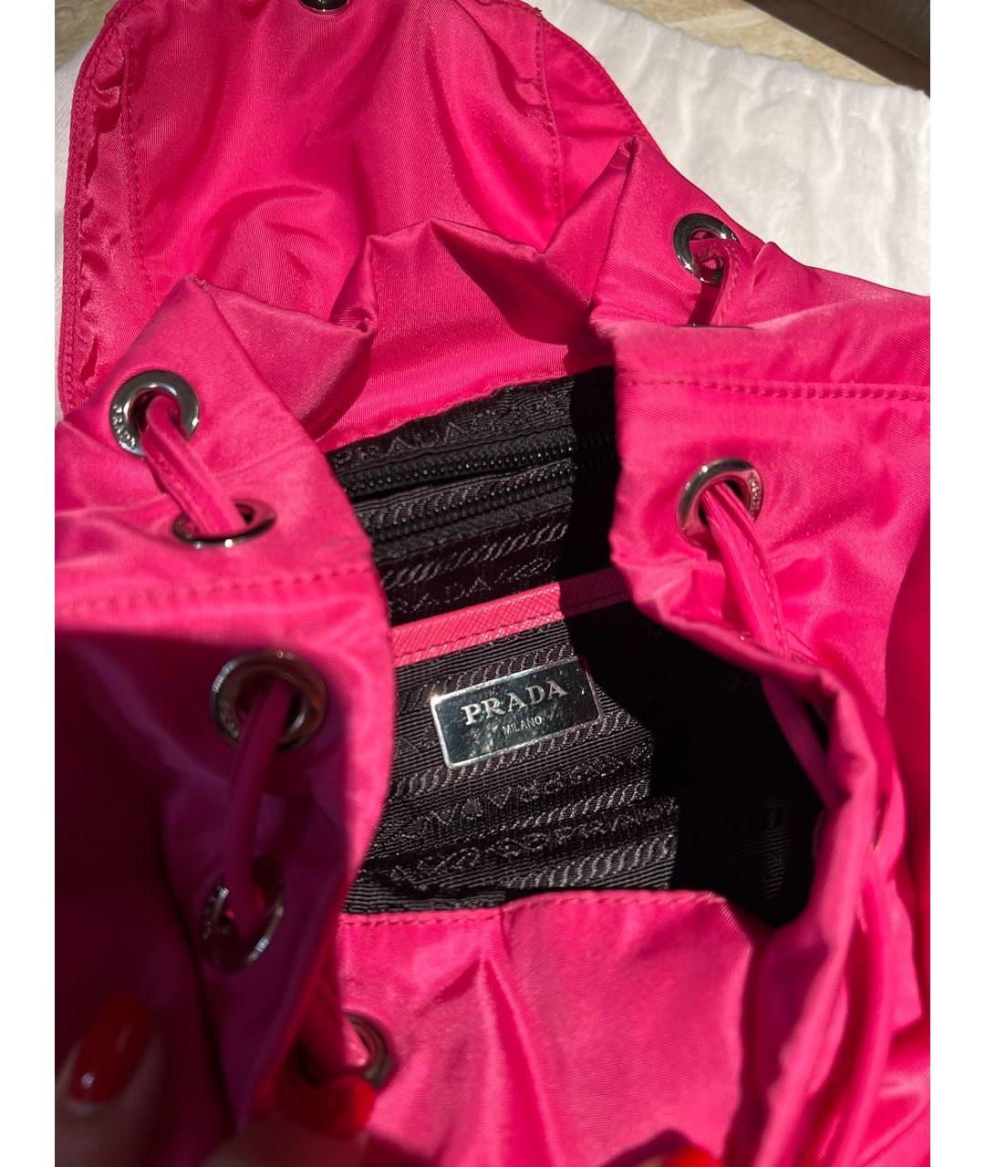 PRADA Розовый рюкзак, фото 4