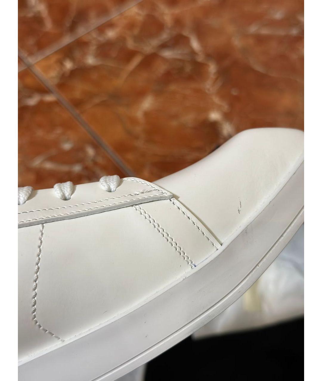 BERLUTI Белые кожаные низкие кроссовки / кеды, фото 6