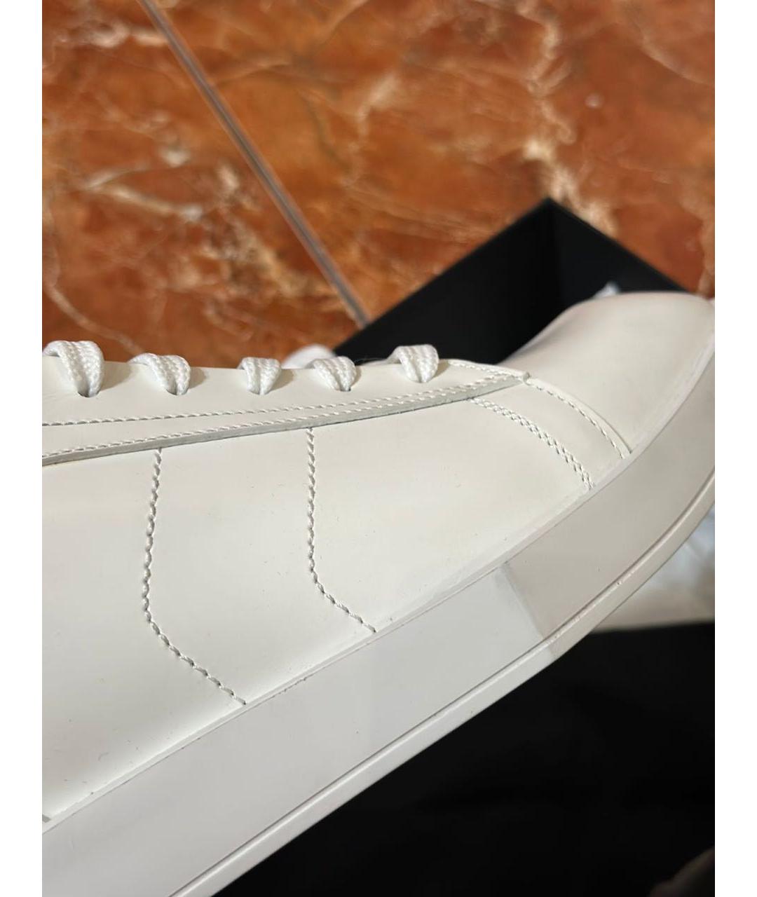 BERLUTI Белые кожаные низкие кроссовки / кеды, фото 7