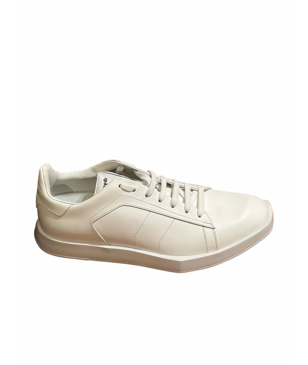 BERLUTI Белые кожаные низкие кроссовки / кеды, фото 1