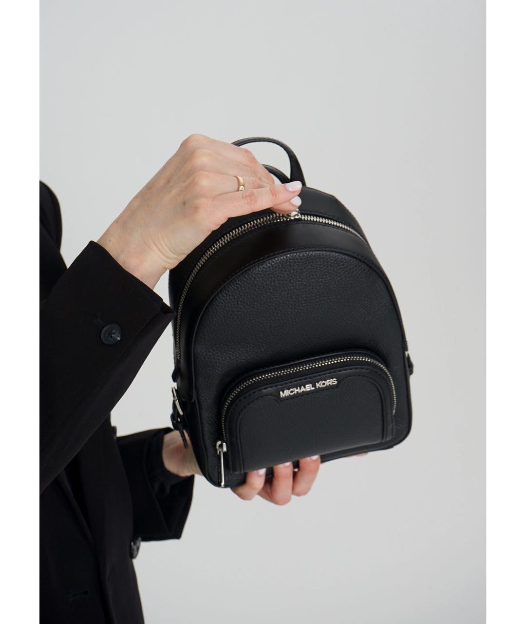 MICHAEL KORS Черный кожаный рюкзак, фото 2