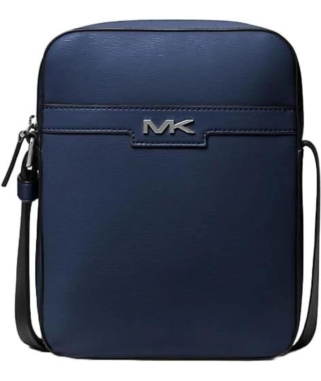 MICHAEL KORS Темно-синяя сумка на плечо из искусственной кожи, фото 5