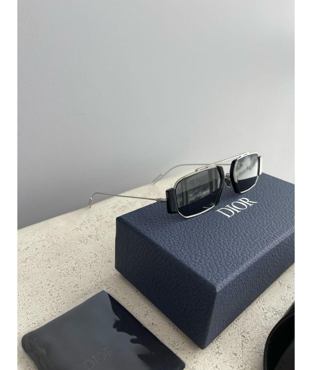CHRISTIAN DIOR PRE-OWNED Черные металлические солнцезащитные очки, фото 4