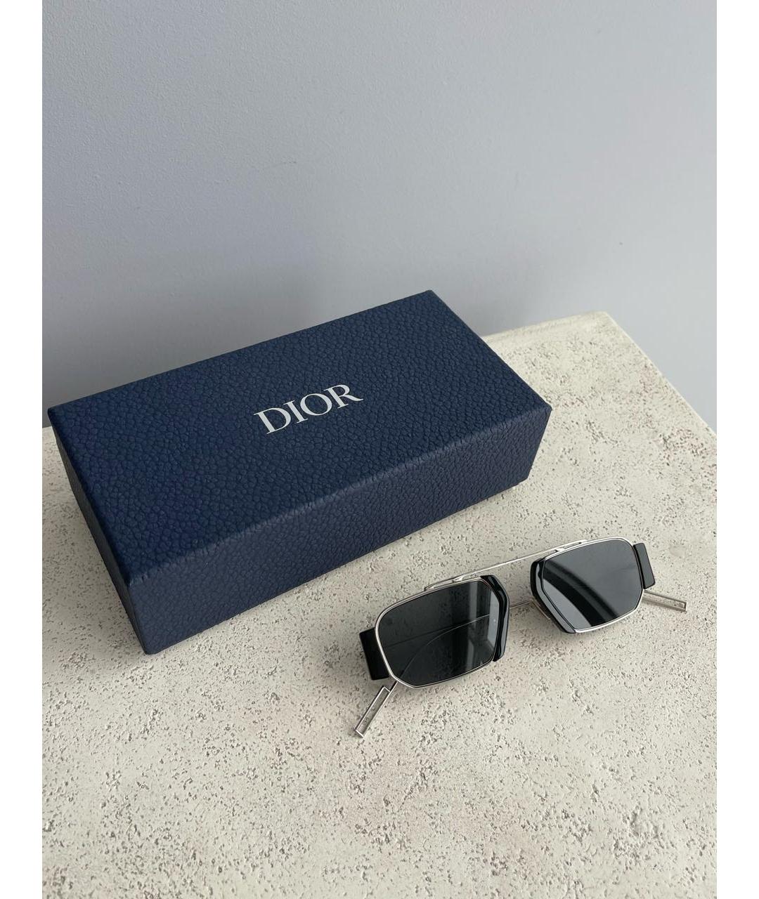 CHRISTIAN DIOR PRE-OWNED Черные металлические солнцезащитные очки, фото 7