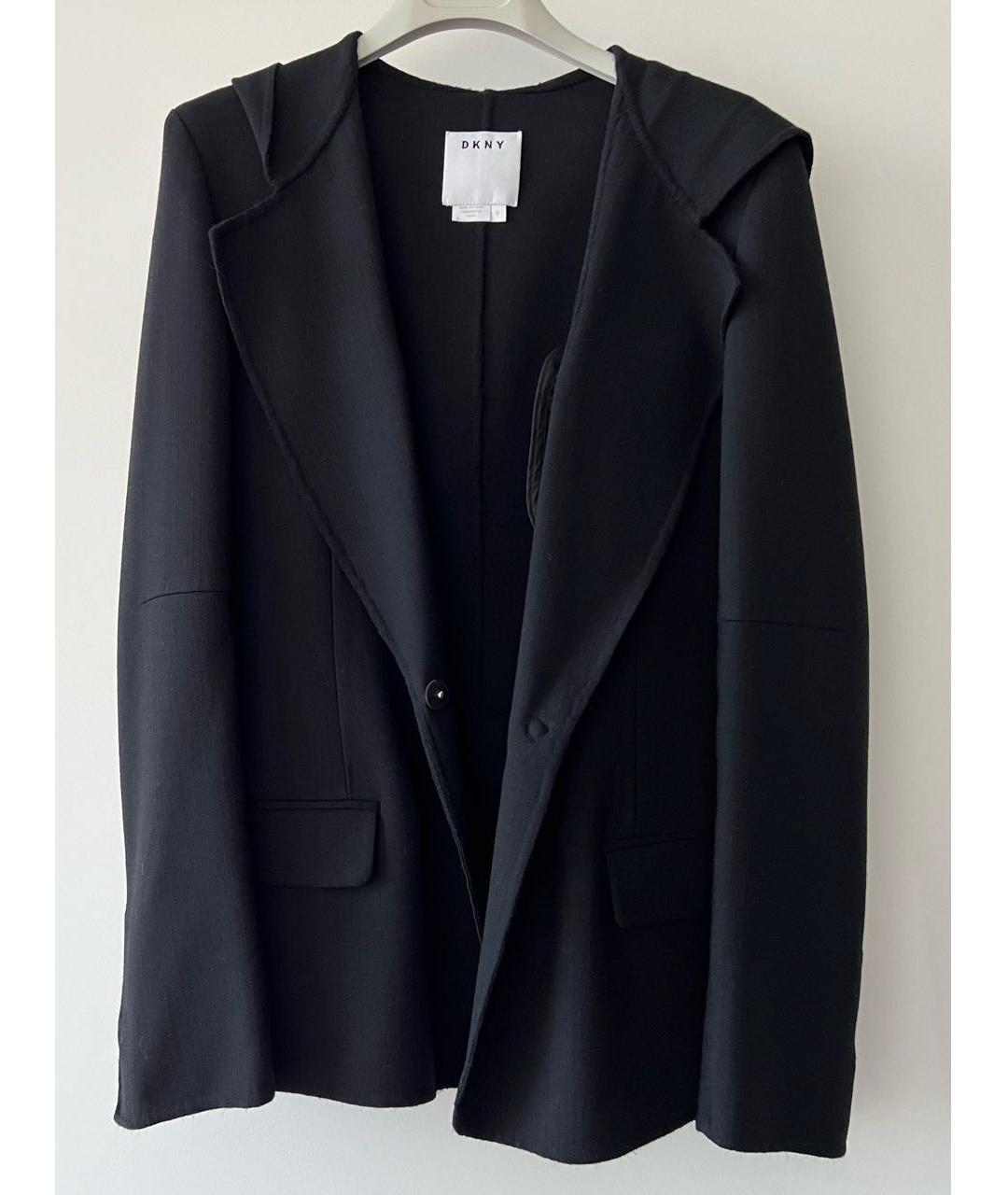 DKNY Черный шерстяной жакет/пиджак, фото 7