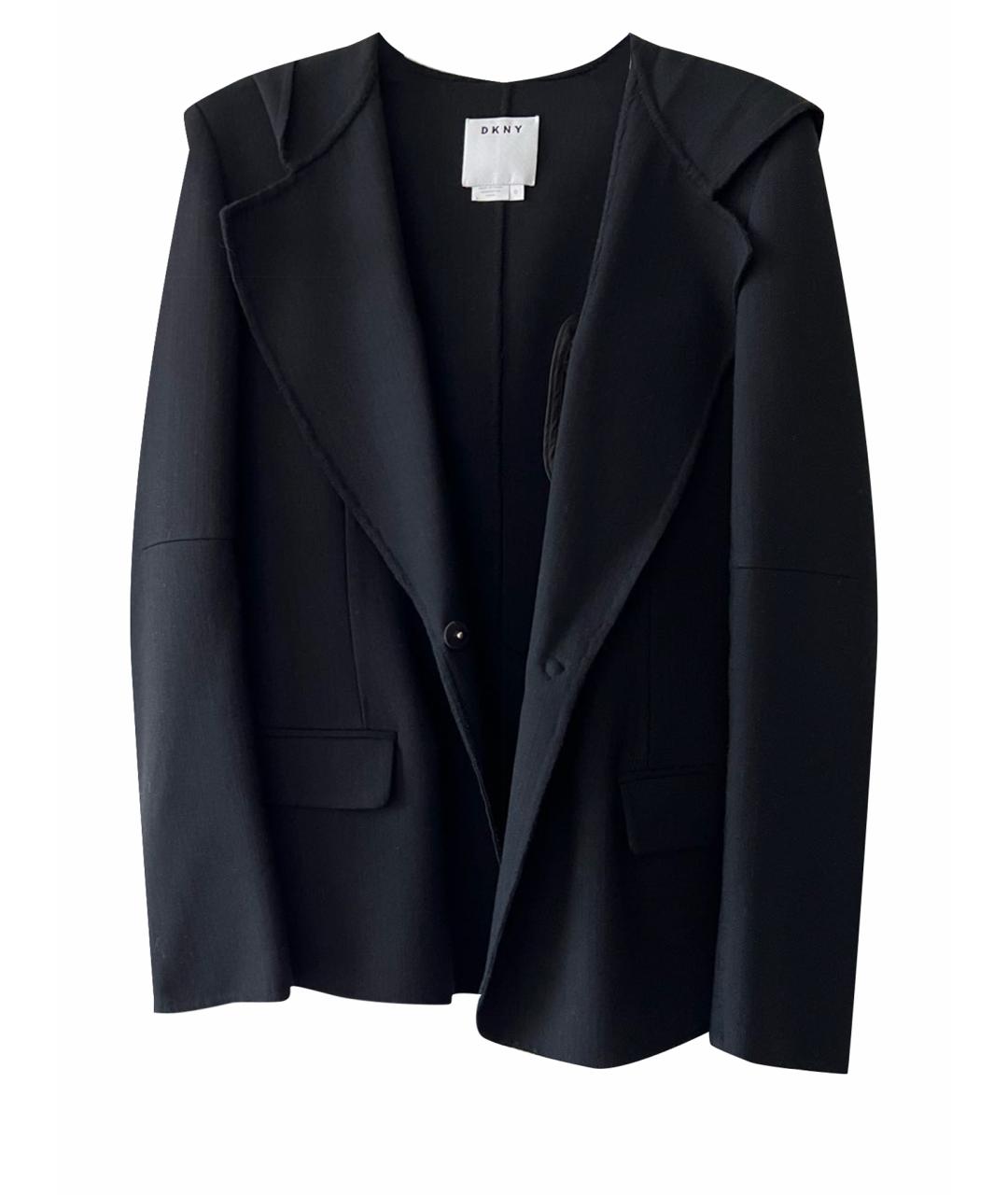 DKNY Черный шерстяной жакет/пиджак, фото 1