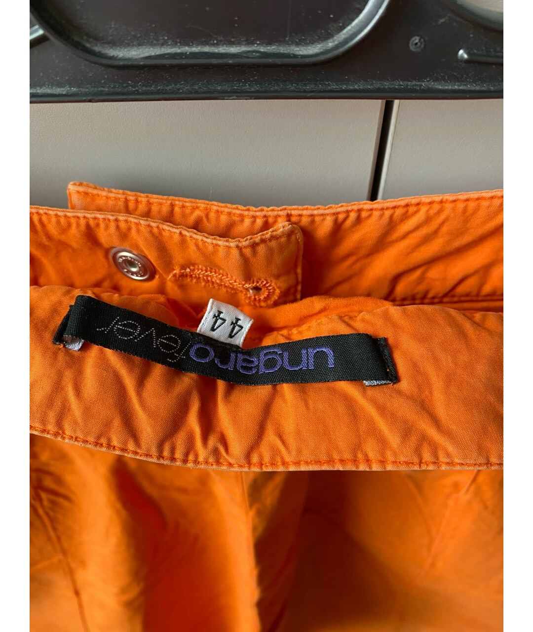 EMANUEL UNGARO Оранжевое хлопковые прямые брюки, фото 3