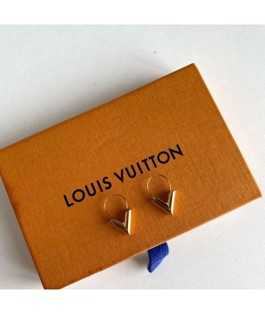 LOUIS VUITTON PRE-OWNED Золотые латунные серьги, фото 2
