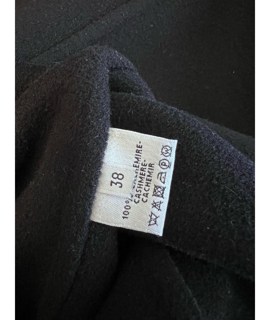 HERMES PRE-OWNED Черное кашемировое пальто, фото 5