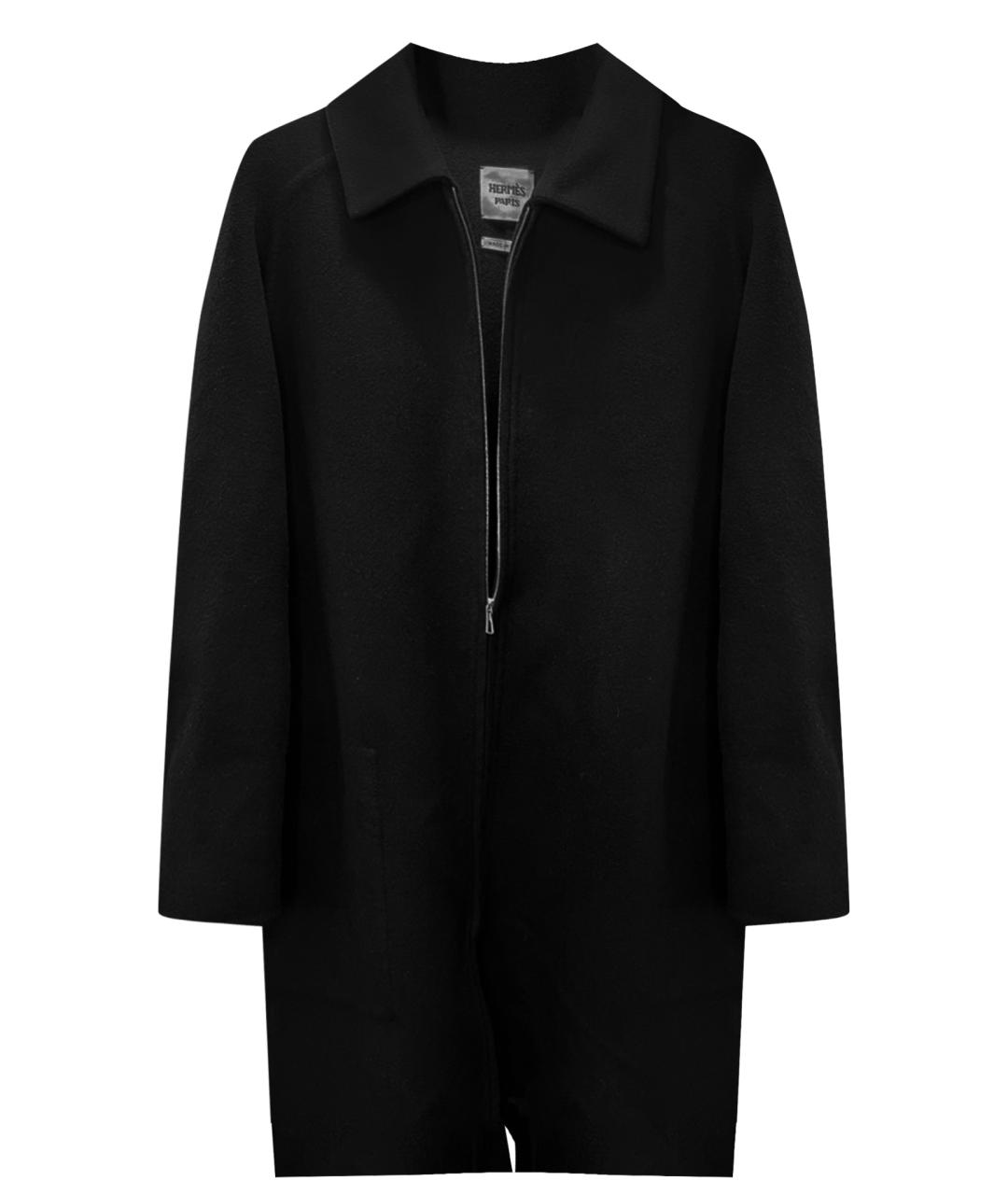 HERMES PRE-OWNED Черное кашемировое пальто, фото 1