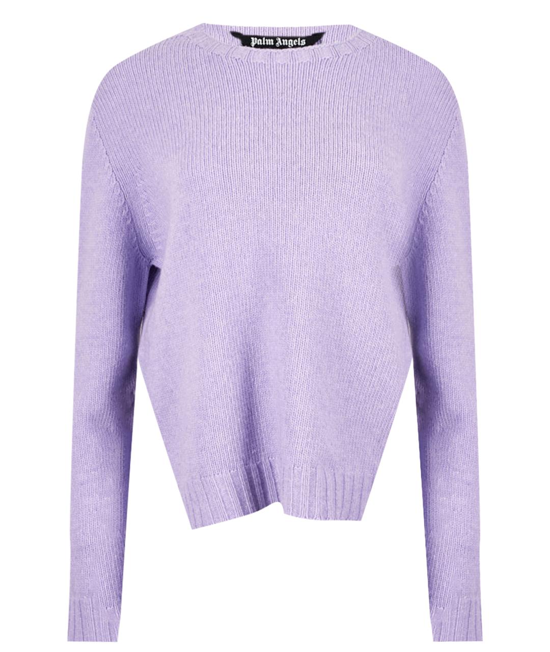 PALM ANGELS Фиолетовый шерстяной джемпер / свитер, фото 1