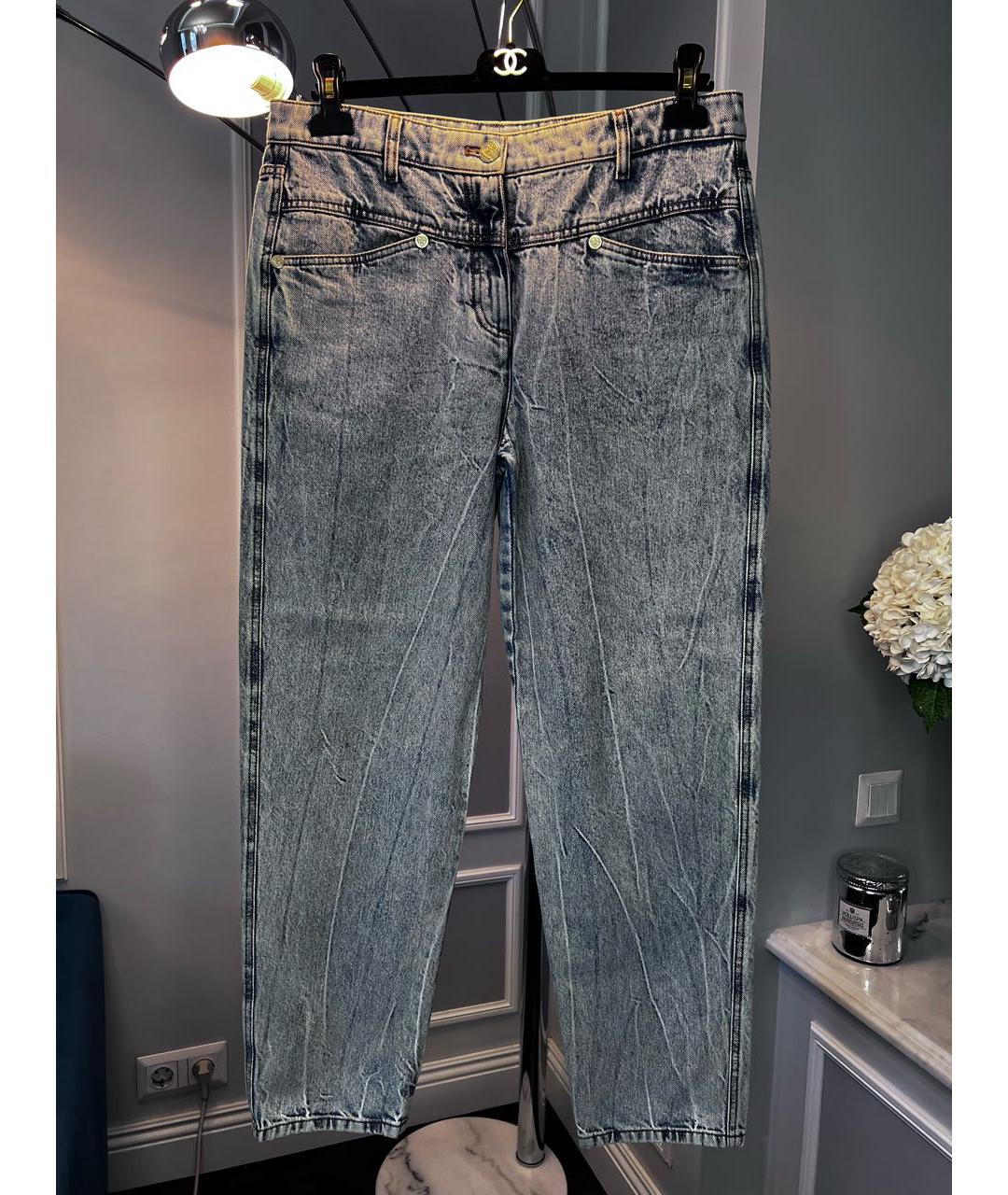 CHANEL PRE-OWNED Хлопковые джинсы слим, фото 9