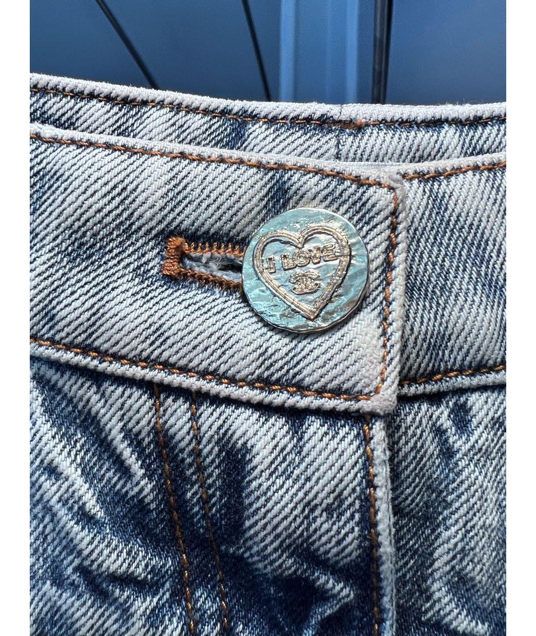 CHANEL PRE-OWNED Хлопковые джинсы слим, фото 3
