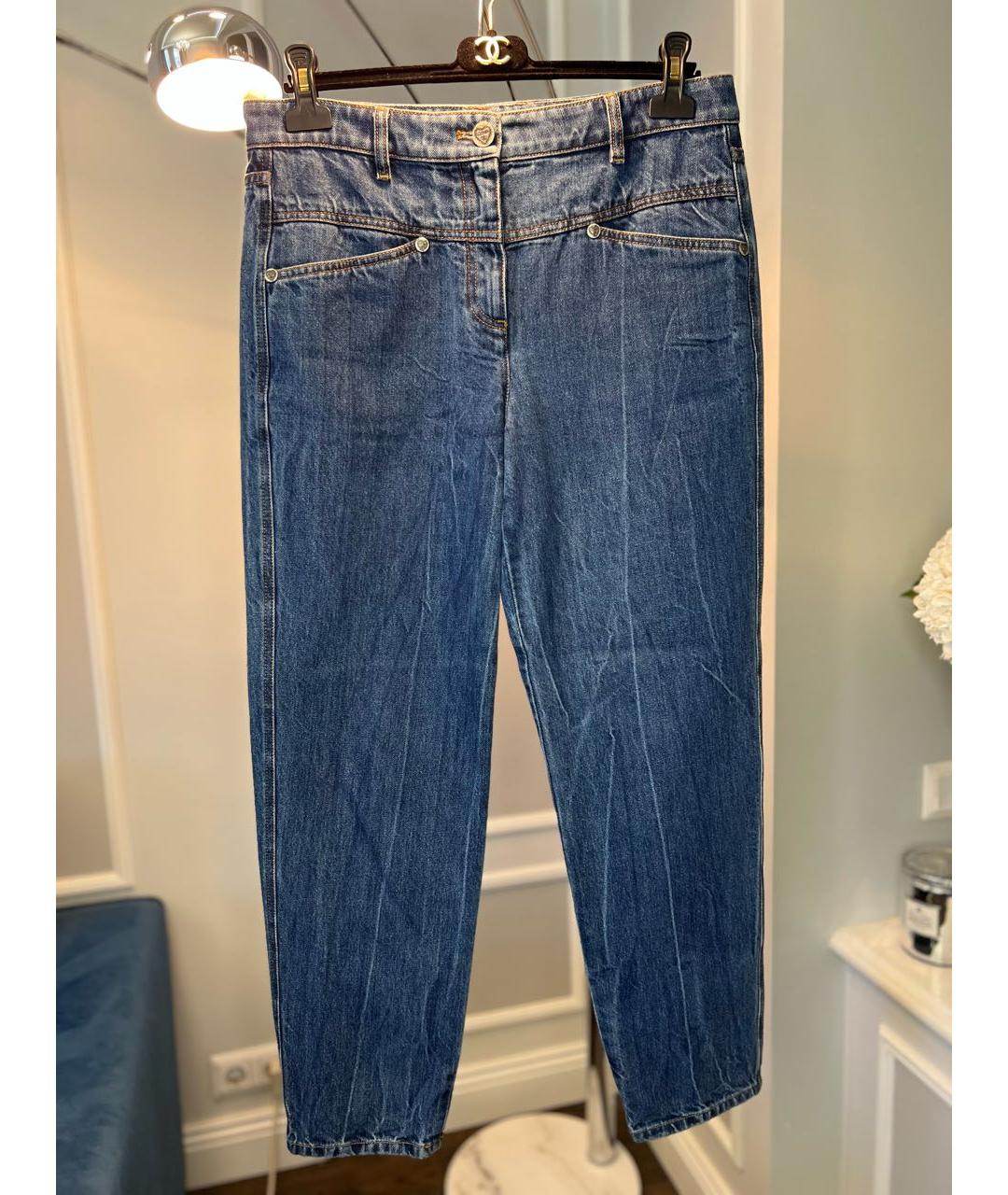 CHANEL PRE-OWNED Хлопковые джинсы слим, фото 8