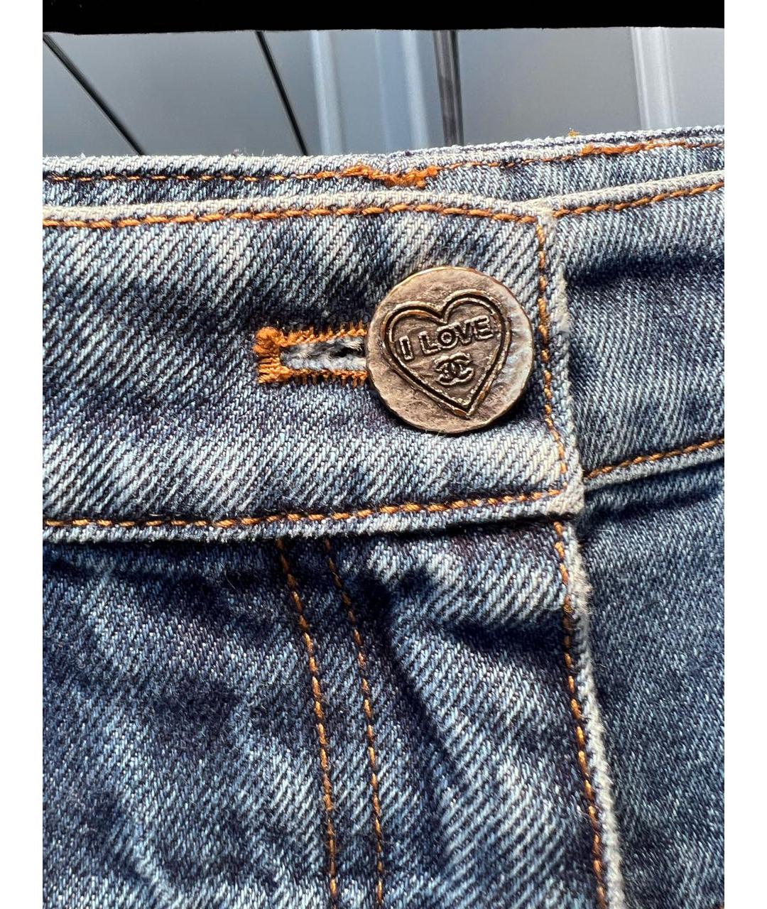 CHANEL PRE-OWNED Хлопковые джинсы слим, фото 3