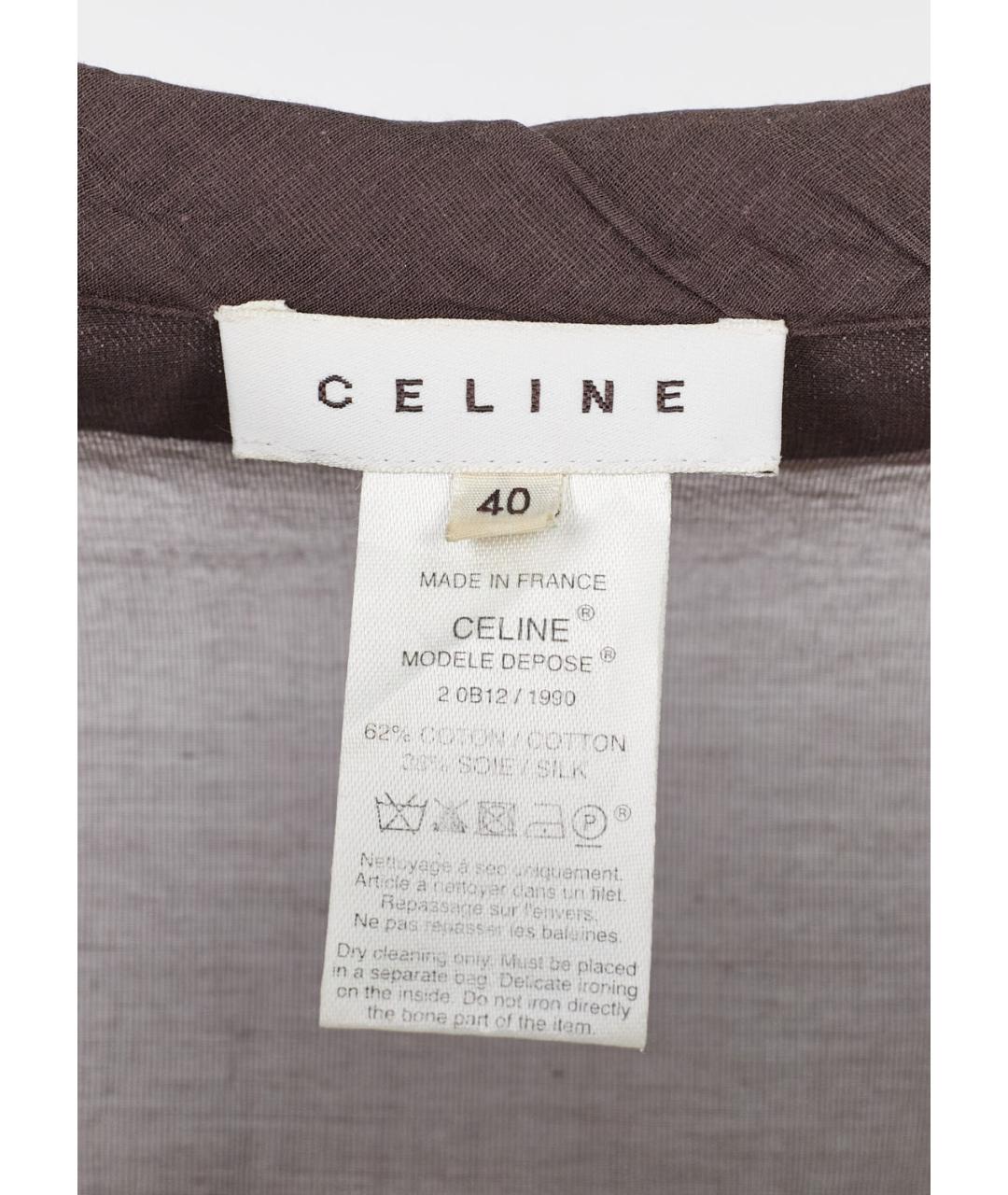 CELINE PRE-OWNED Коричневый хлопковый костюм с юбками, фото 3