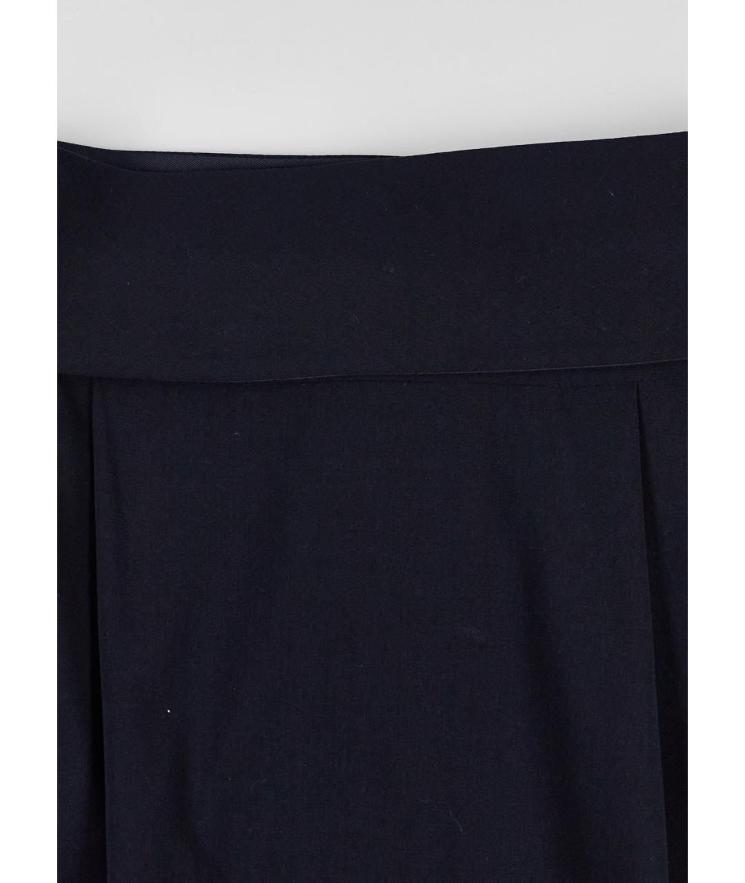 ARMANI COLLEZIONI Черная шерстяная юбка мини, фото 4