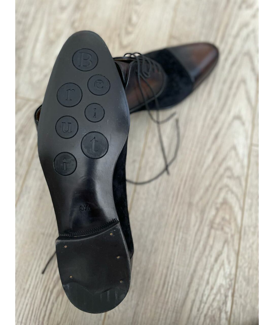 BERLUTI Коричневые туфли из лакированной кожи, фото 7