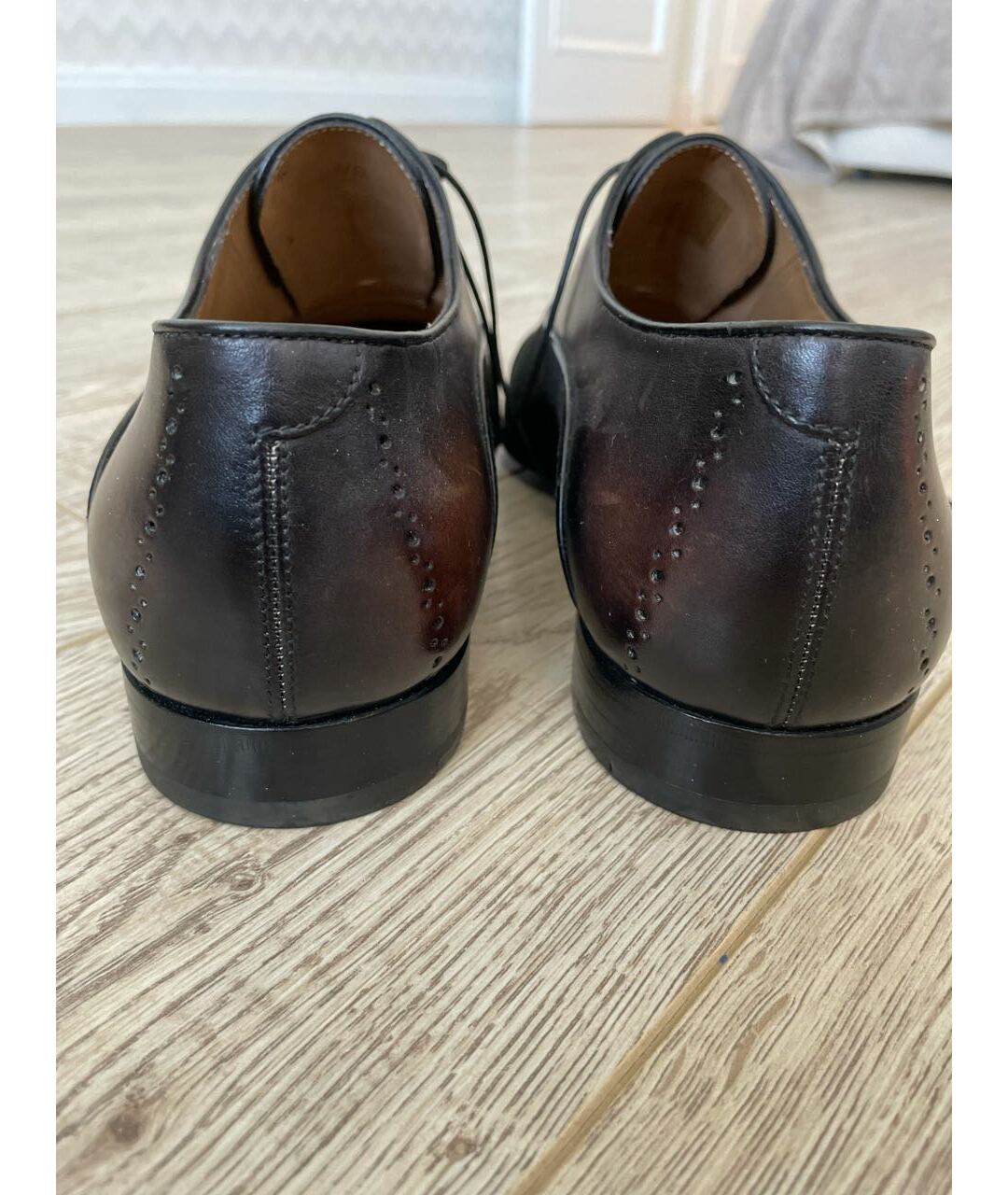 BERLUTI Коричневые туфли из лакированной кожи, фото 4