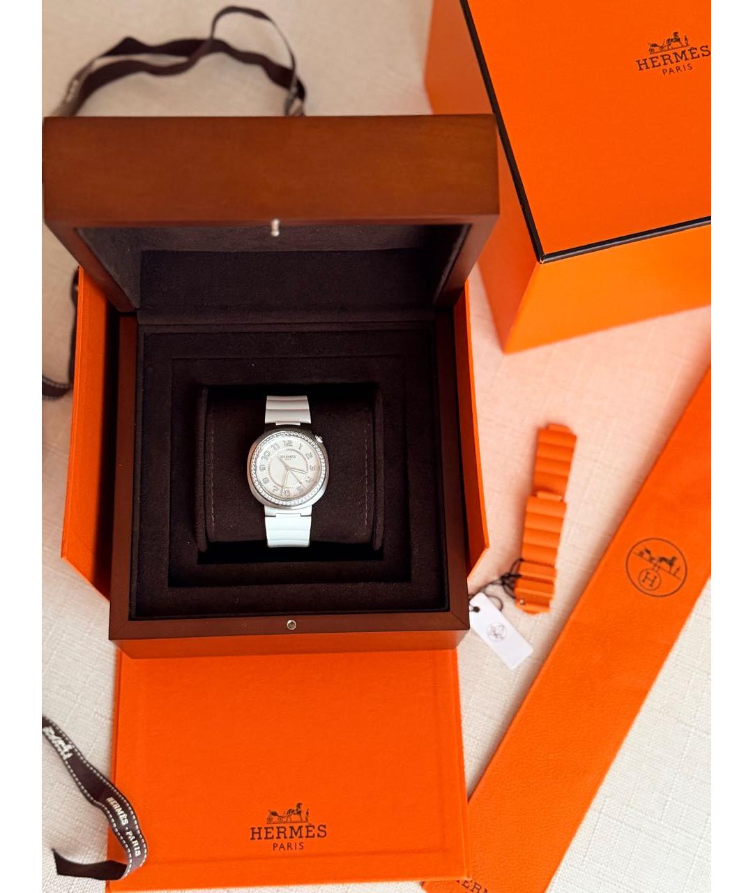HERMES Серебряные металлические часы, фото 4