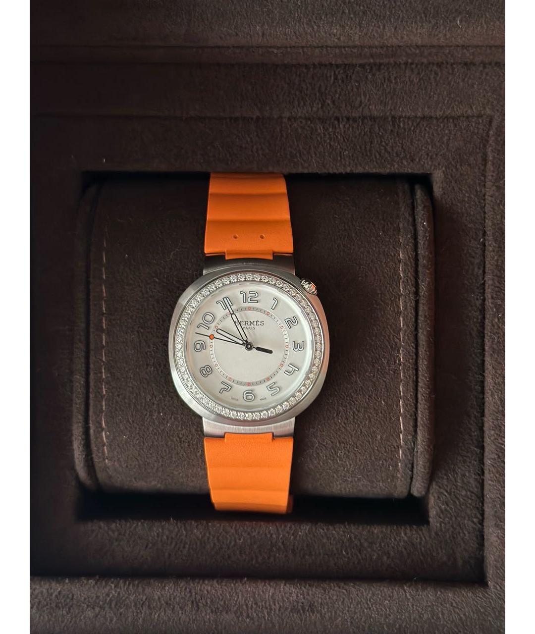 HERMES PRE-OWNED Серебряные металлические часы, фото 4