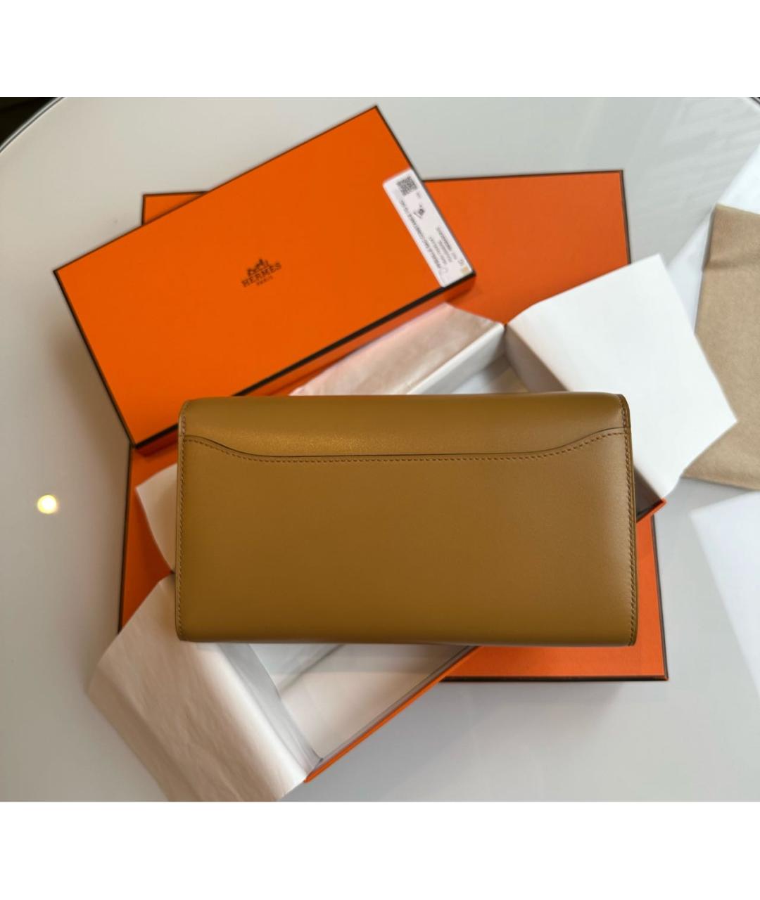 HERMES PRE-OWNED Горчичная кожаная сумка через плечо, фото 5