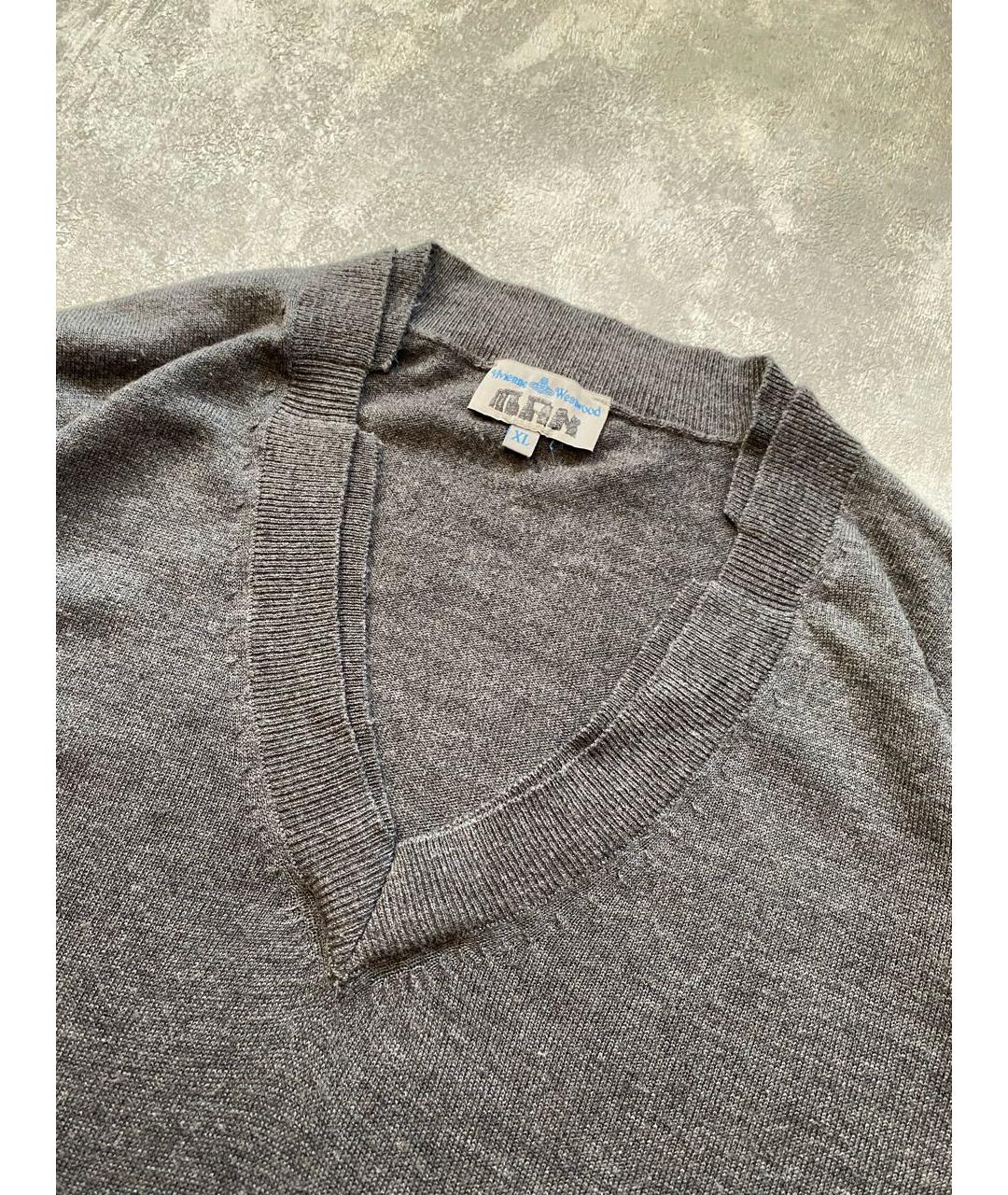 VIVIENNE WESTWOOD Серый кашемировый джемпер / свитер, фото 3