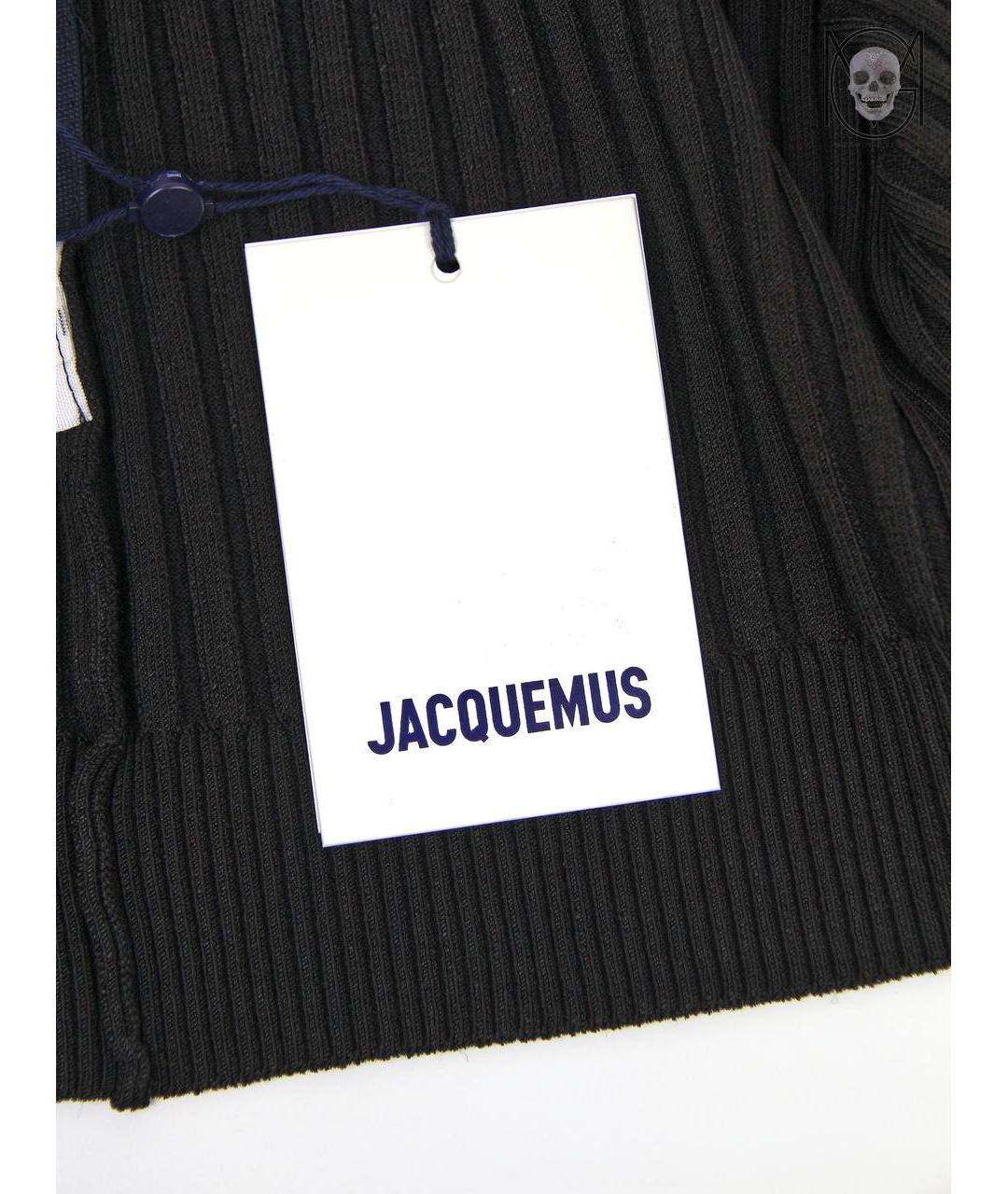JACQUEMUS Черный вискозный кардиган, фото 6