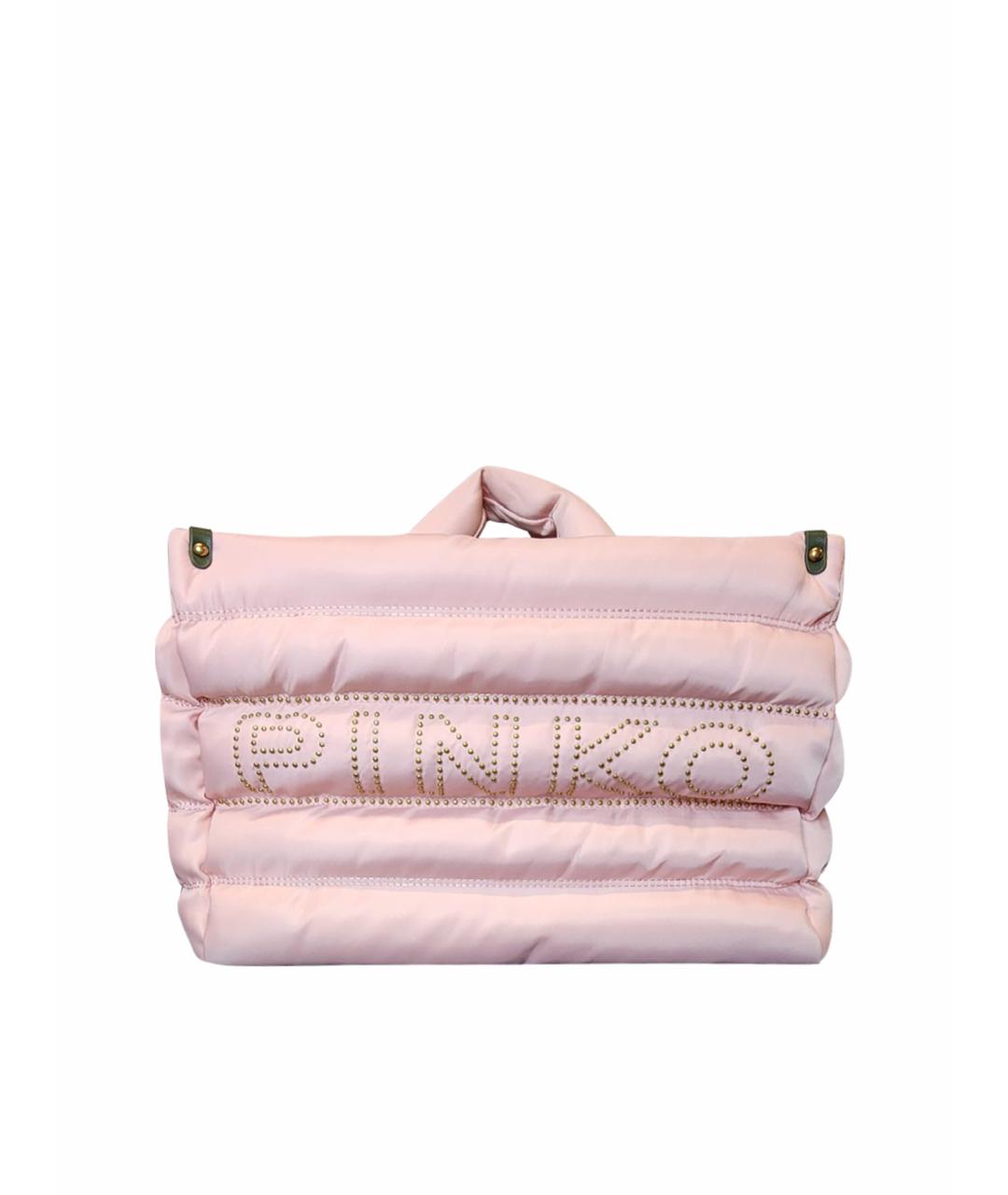 PINKO Розовая синтетическая сумка тоут, фото 1